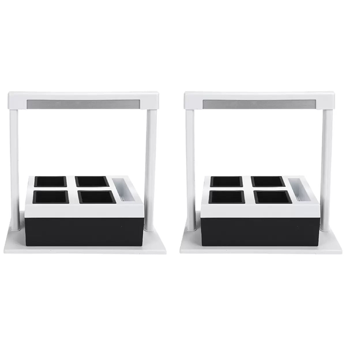 2 Pack LED Herb Grow Lamps with 4 Pots